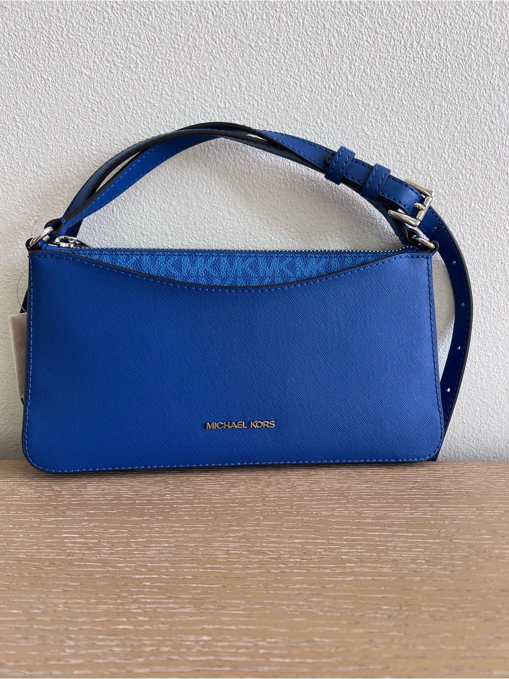 Michael Kors New Galaxy Blue Saffiano Leather Crossbody/Shoulder Bag